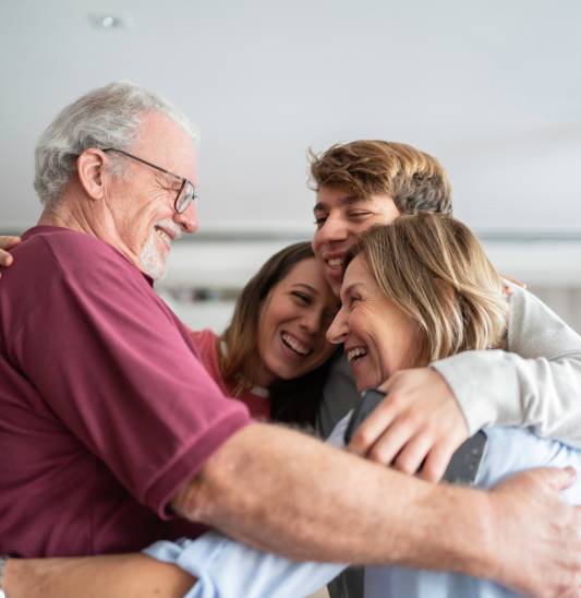 Family hug
